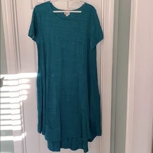 Final drop! teal Large Lularoe Carly dress